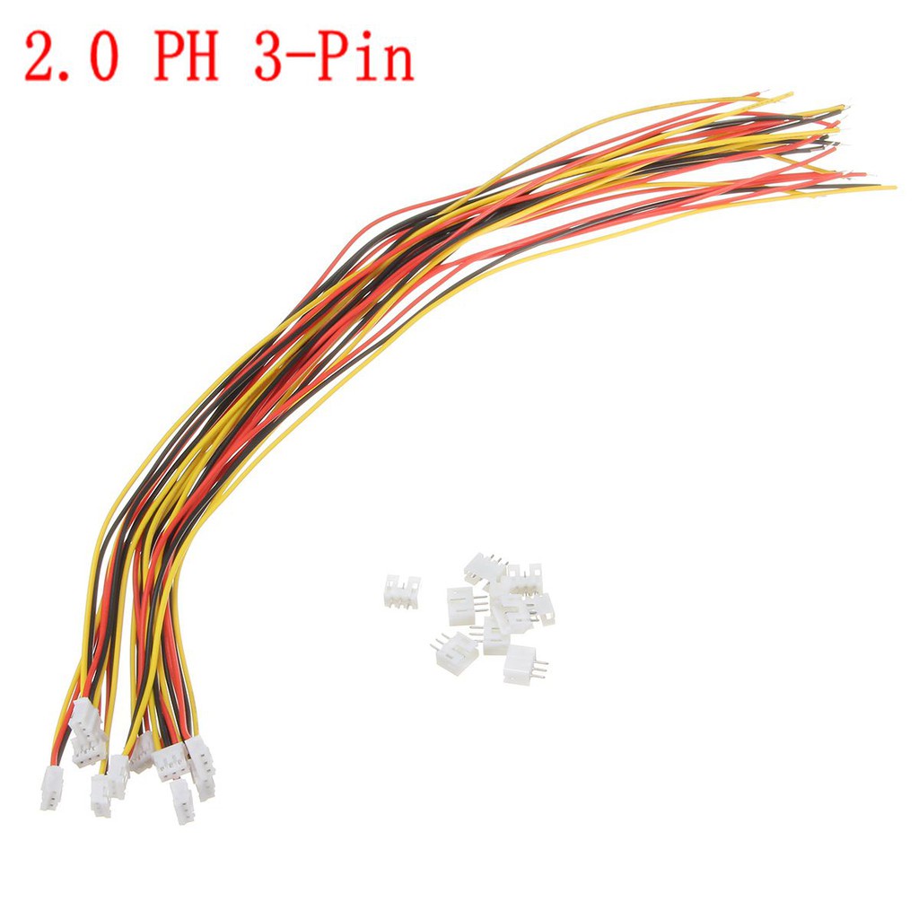 10 Sets Mini Micro Zh 20 Ph 3 Pin Jst Connector Plug With Wires Cables 300mm Shopee Philippines 