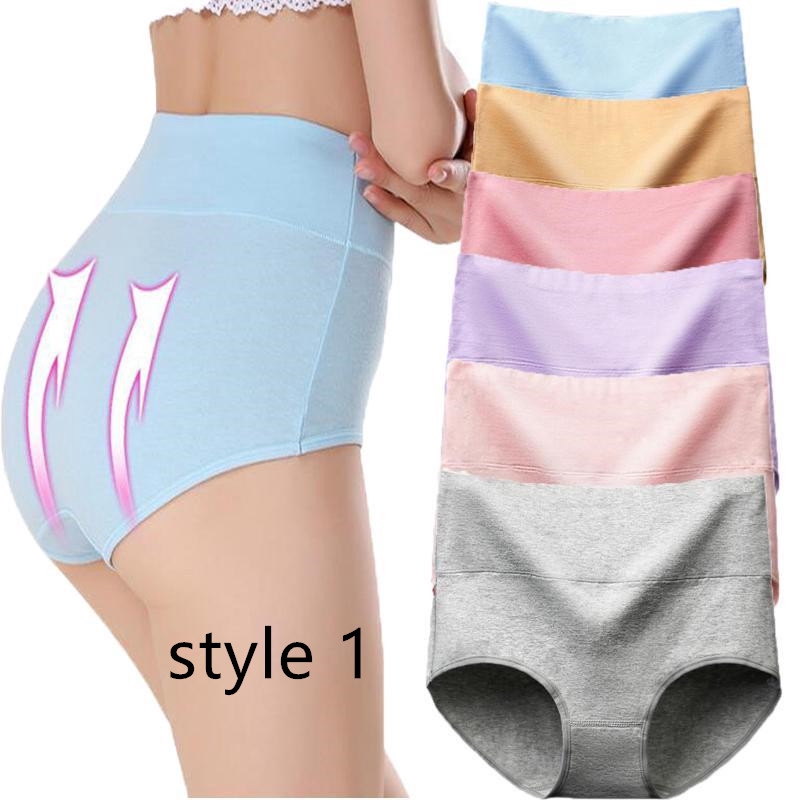 6pcs plus size Panties with high waist panty women underwear