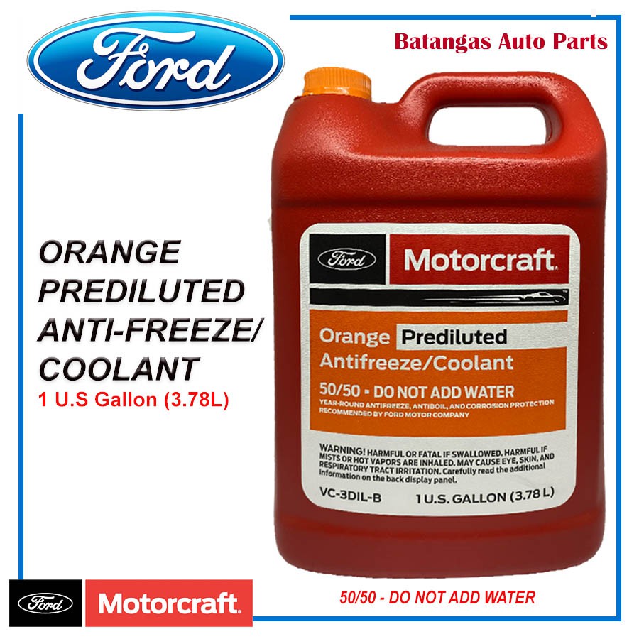 MOTORCRAFT Orange Prediluted Antifreeze/Coolant 1Gallon | Shopee ...