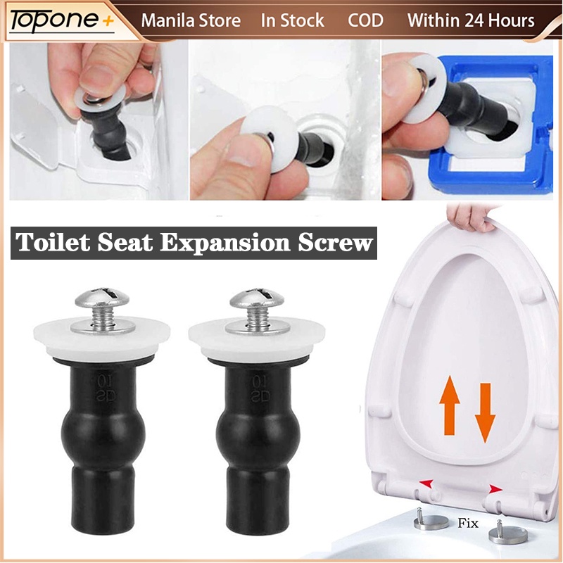 1 Pair Toilet Seat Expansion Screw Toilet Seat Hinges Bolt Fixings Fix