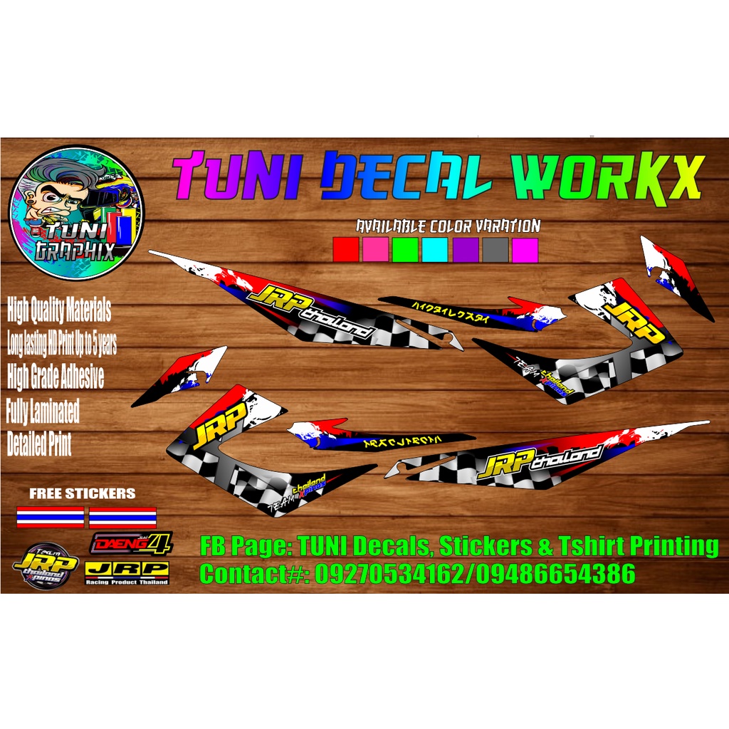 RAIDER 150 REBORN (JRP THAILAND SET DECALS v2) W/ FREEBIES | Shopee ...