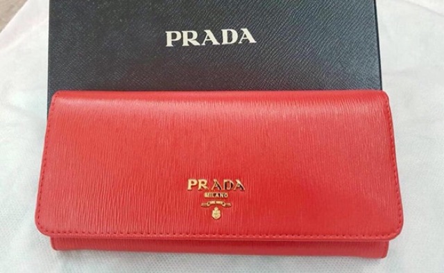 Original PRADA wallet RED Shopee Philippines