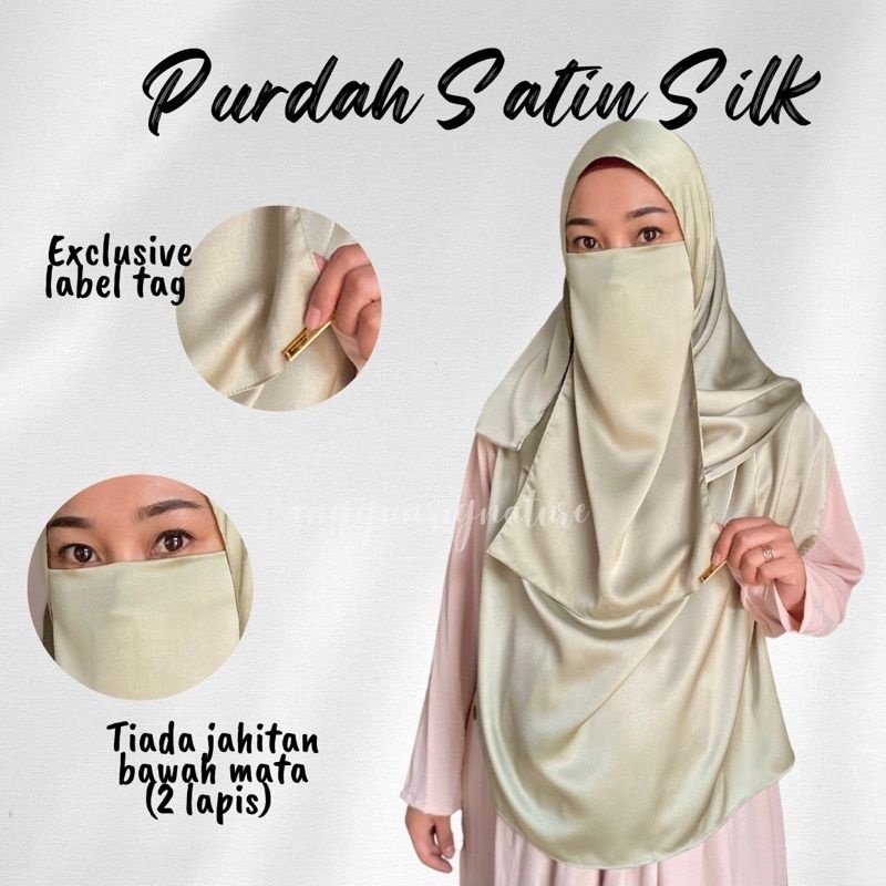 Purdah AYANA satin silk (PURDAH ONLY) | Shopee Philippines