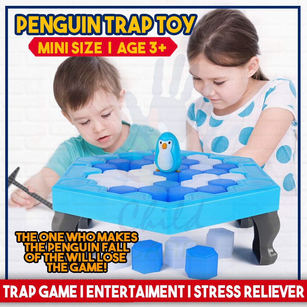 Mini Penguin Trap Board Game Toy Family Interactive Entertainment Save