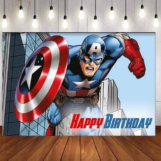 Captain America Birthday Decorations  Decoration Parties Captain America -  Backdrop - Aliexpress
