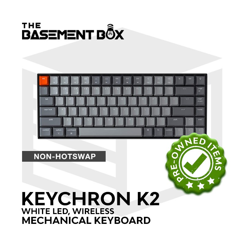 Keychron K2 Mechanical Keyboard (75% Layout, Wired/Bluetooth, White LED ...