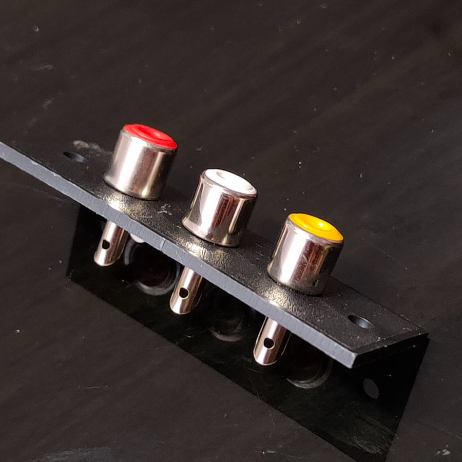 Jack Socket RCA 3 Channel Female input AV aux Box Amplifier | Shopee ...