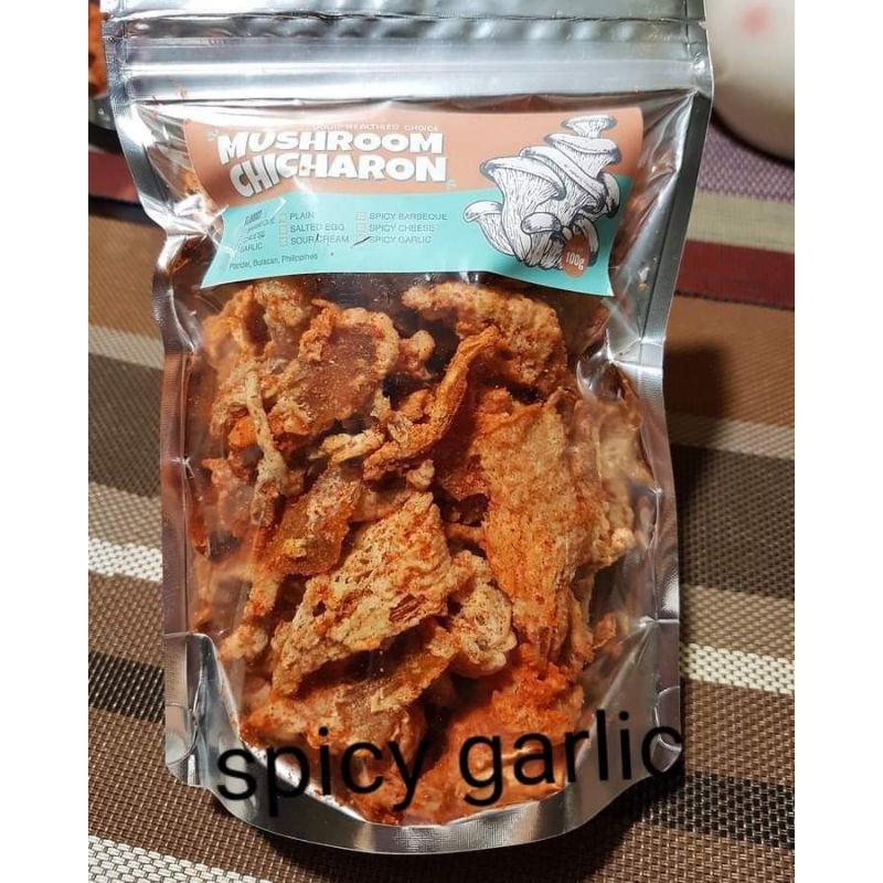 MUSHROOM CHICHARON/SPICY GARLIC 100g Shopee Philippines