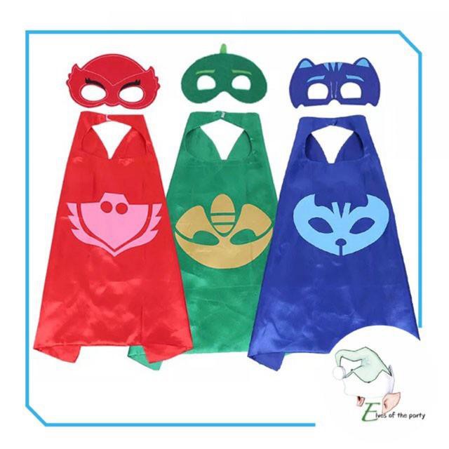 PJ Masks Costume / superHero cape & mask/ Gekko Owlette Cat Boy costume