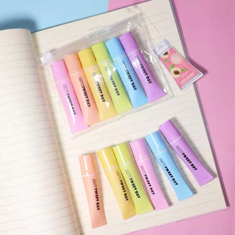 Mini Highlighter Pens Set 6pcs/pack | Shopee Philippines