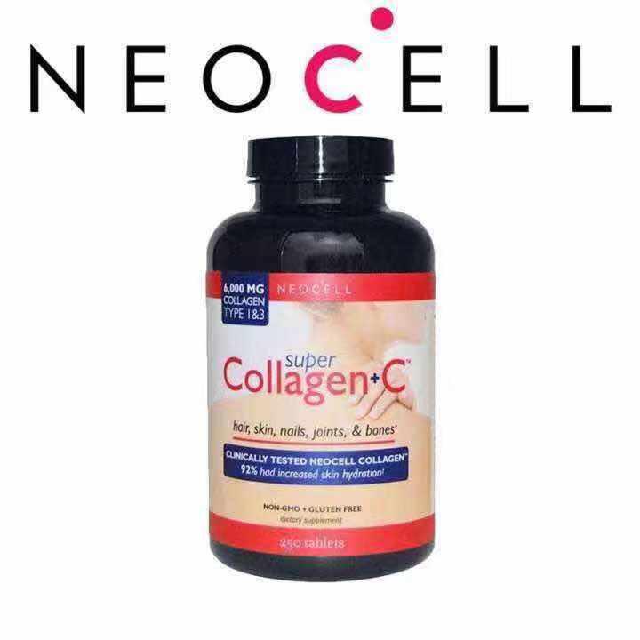 NeoCell Super Collagen Type 1 and 3 plus C Tablets Bottle of 250 led
