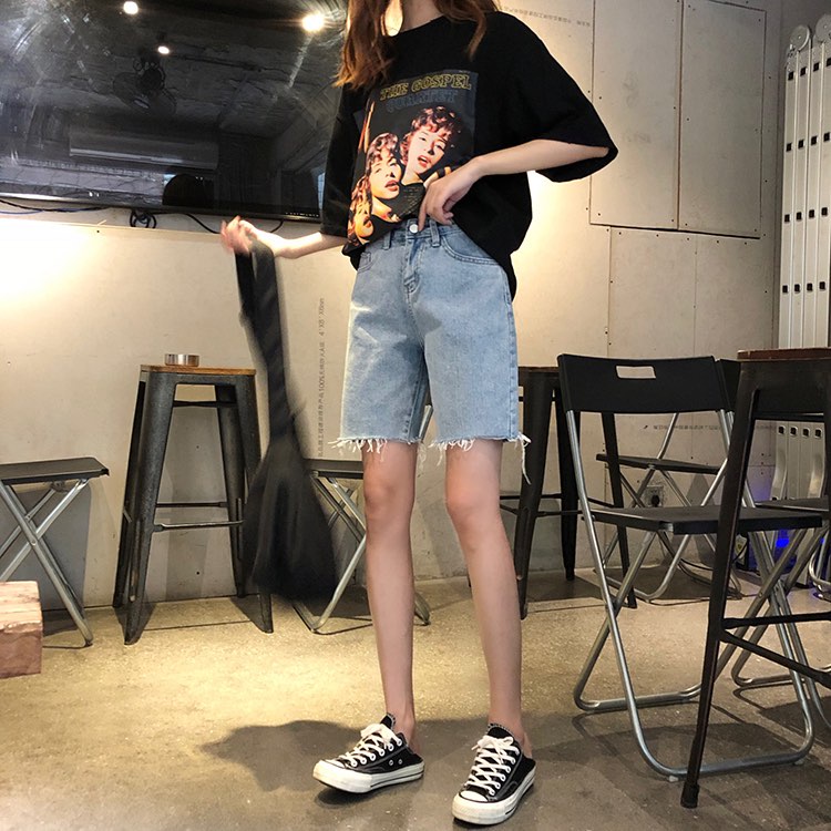 Pink Elegance High Waist Denim Bermuda Short Tokong Shopee Philippines