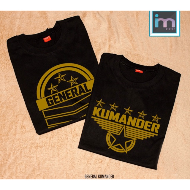 general and kumander couple shirt