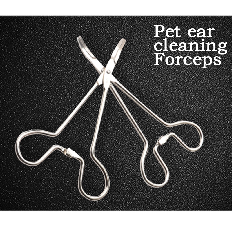 Stainless Steel Pet Ear Hair Cleaning Forcep Dog Cat Hemostatic Clamp