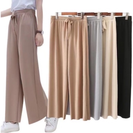 Women trouser Knitted stretchable Square pants Loose Type Long Pants ...