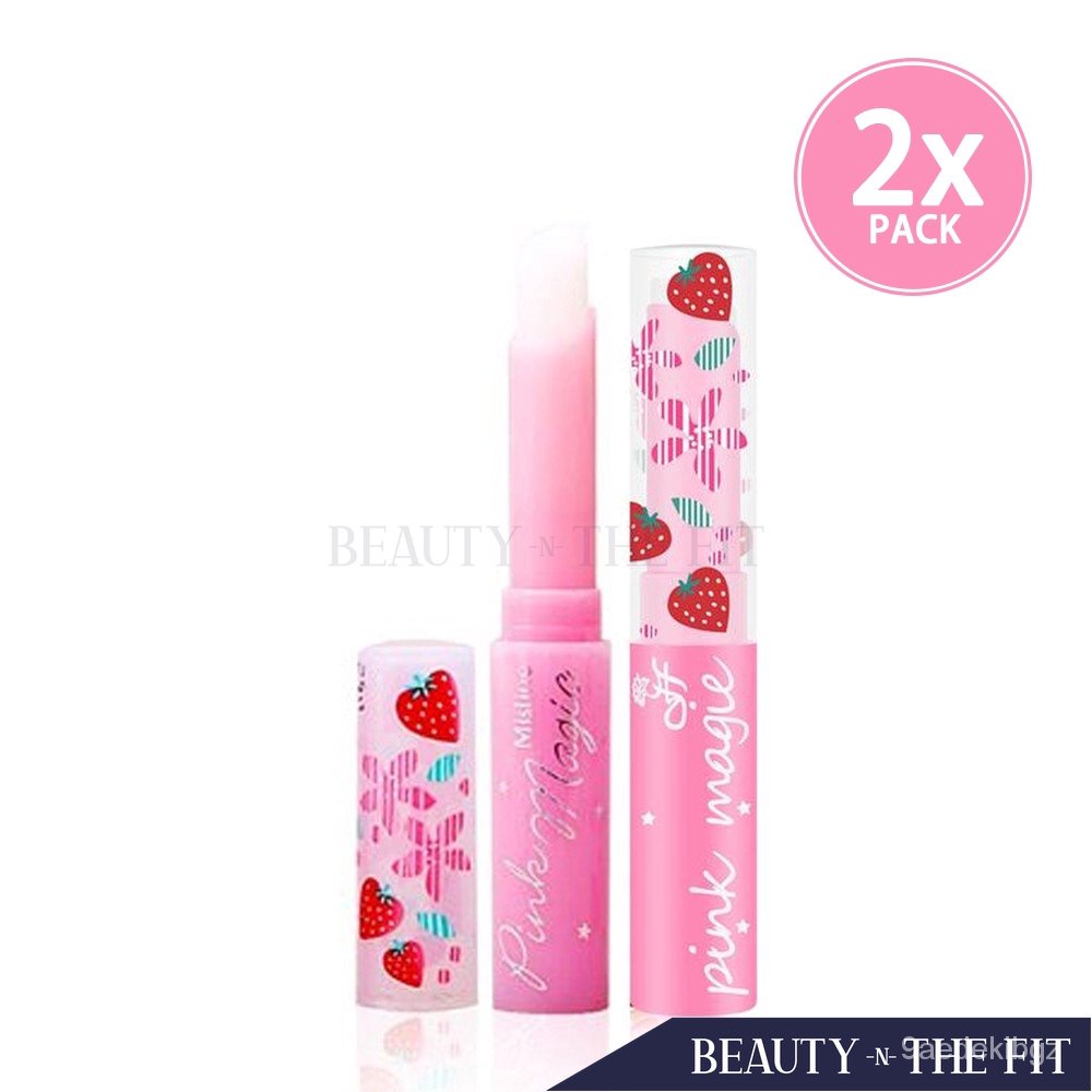 Mistine Pink Magic Lip Balm Strawberry Flavor Twin Pack Lcco Shopee Philippines 2058