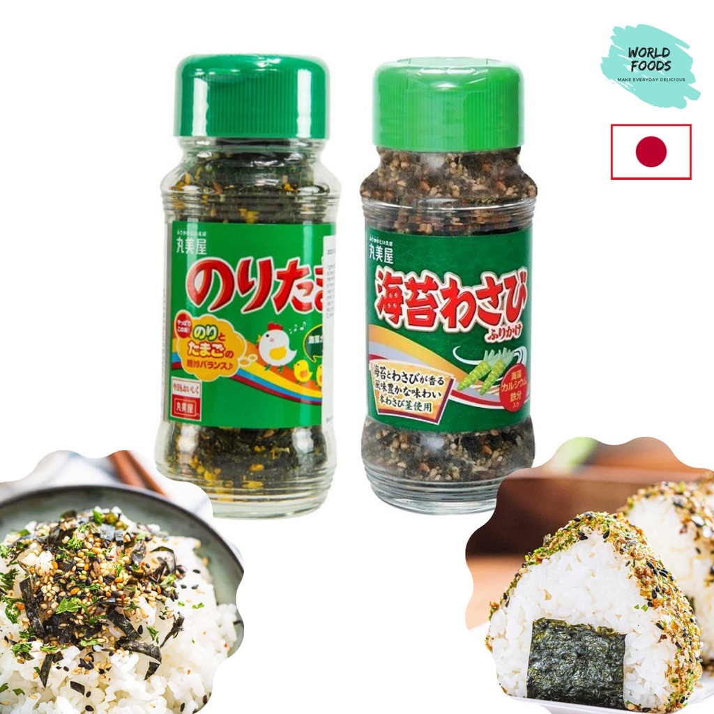 [NEW] Marumiya Furikake Glass Bottle Series Noritama / Nori Wasabi