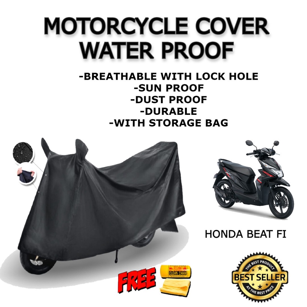 HONDA BEAT FI MOTOR COVER Original WITH FREE CHAM CLEAN waterproof ...