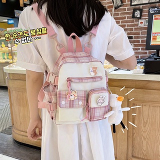 MISS PINK Japanese Style Mini Backpack Female Summer Cute Plaid Dual Use Bag ins Western Girl Student Small Shopee Philippines