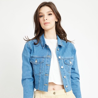 L) Mossimo women blue jean jacket