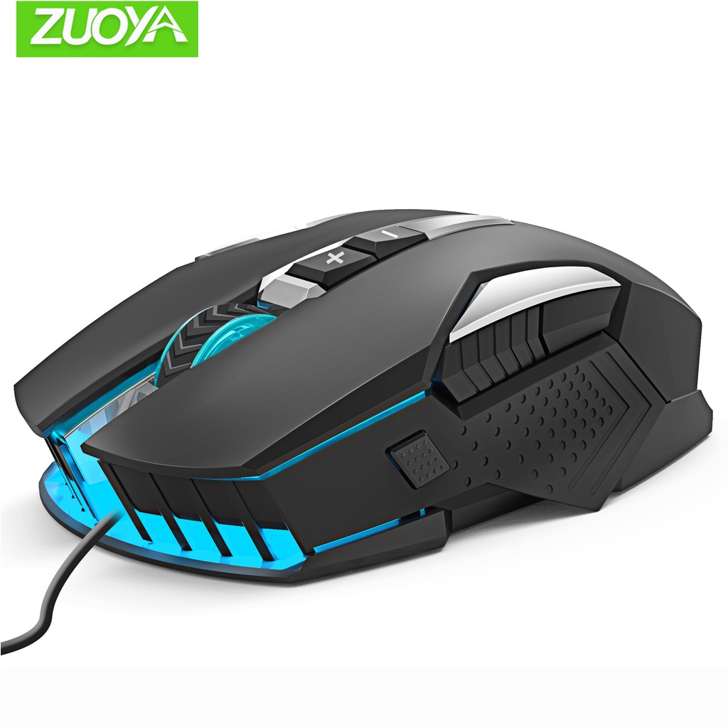 ZUOYA Gaming Mouse DPI Adjustable Wired Mouse USB Optical LED Computer