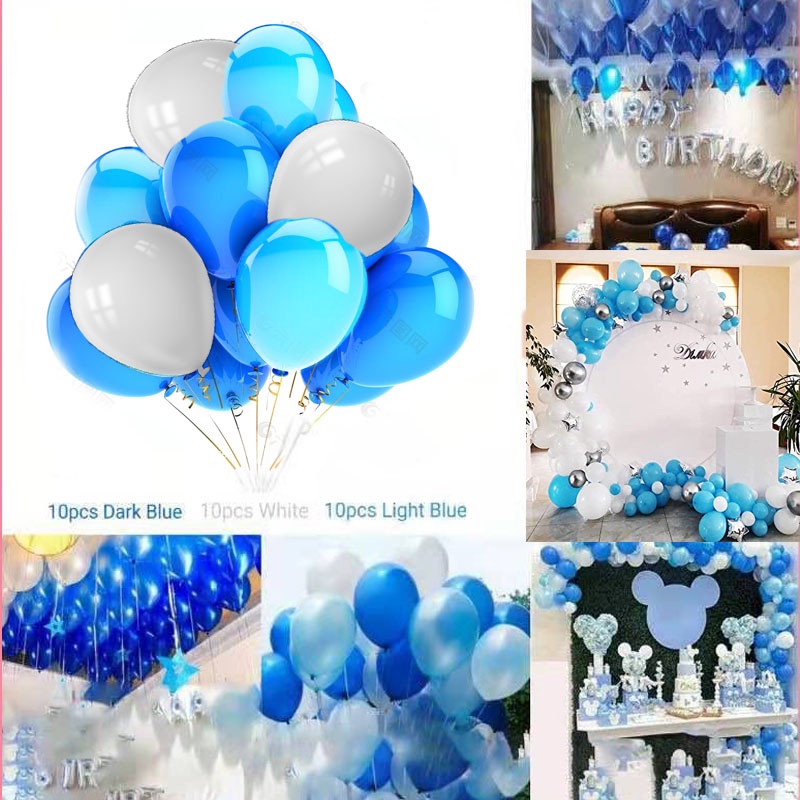 30pc 10 inch Metallic Latex Balloons Birthday Decor Party Decorations ...
