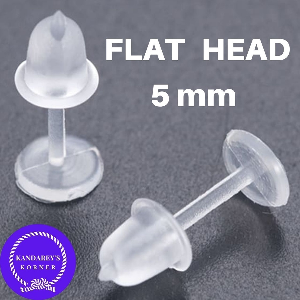 Earring Pins 𝟏 𝐏𝐀𝐈𝐑 Plastic AntiAllergy Ear Studs Piercing Retainers