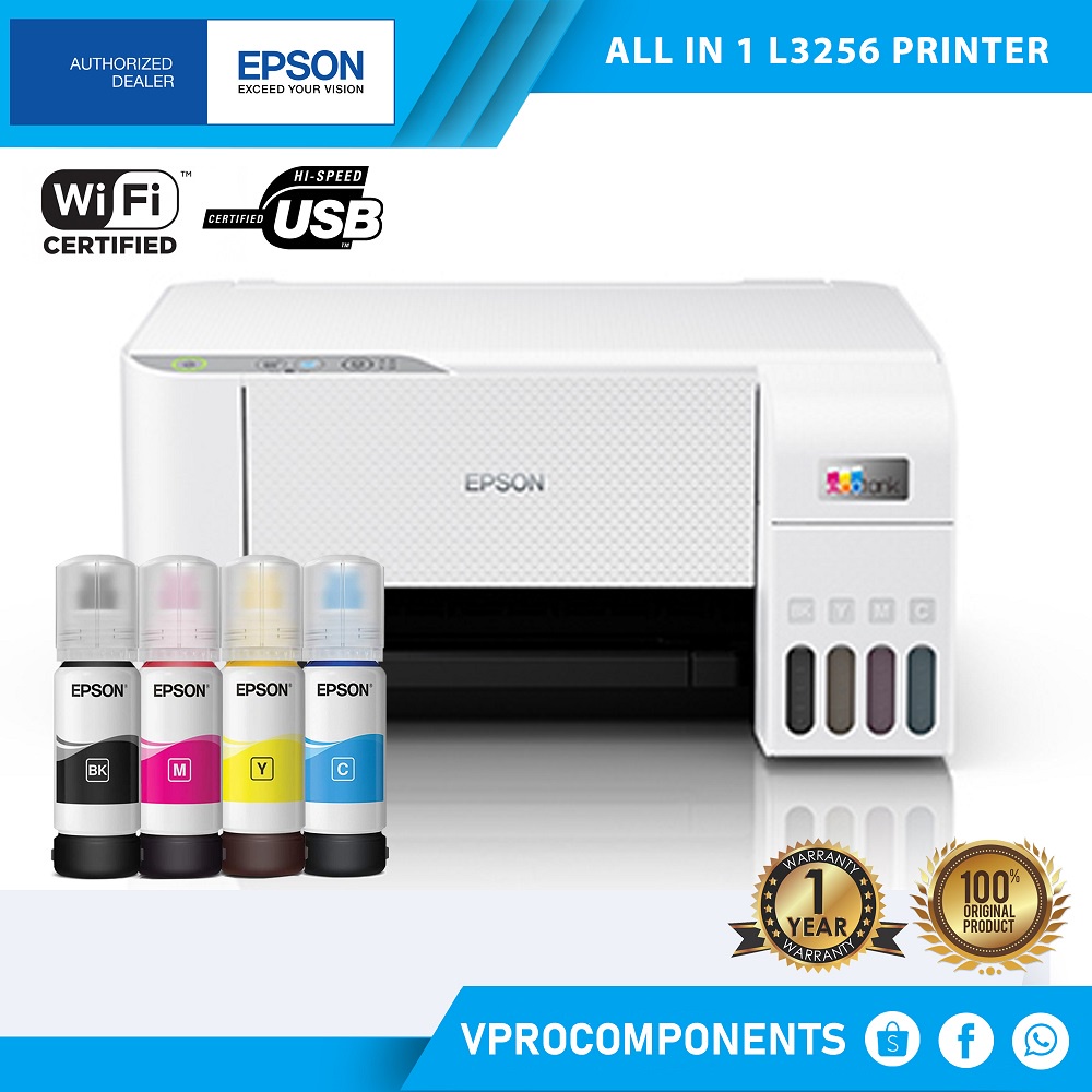 Epson Ecotank L3256 A4 Wi Fi All In One Ink Tank Printer Shopee Philippines 