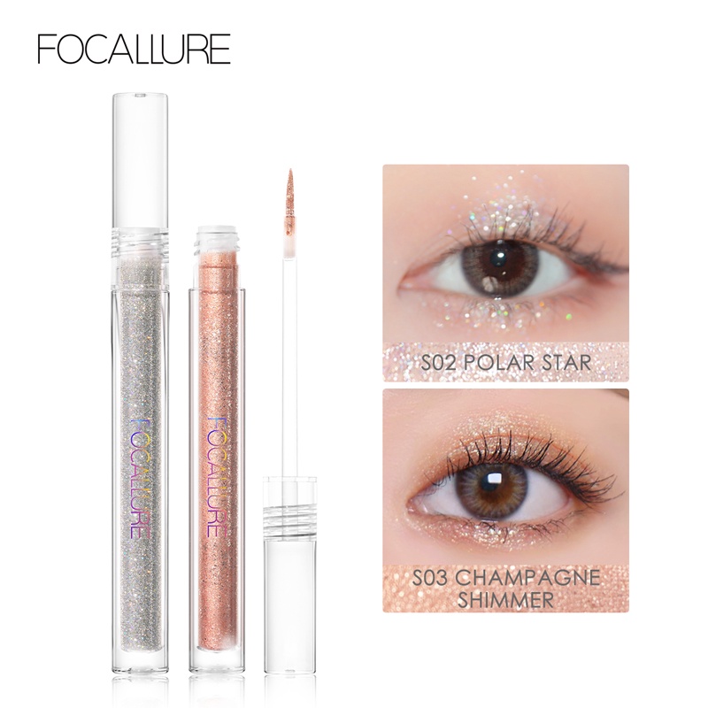 FOCALLURE Starlight Liquid Eye Shadow High Pigmented Light weight Quick ...