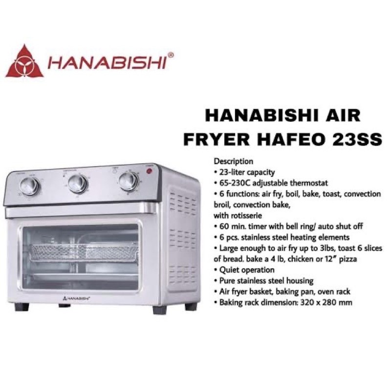 Hanabishi air deals fryer dimension