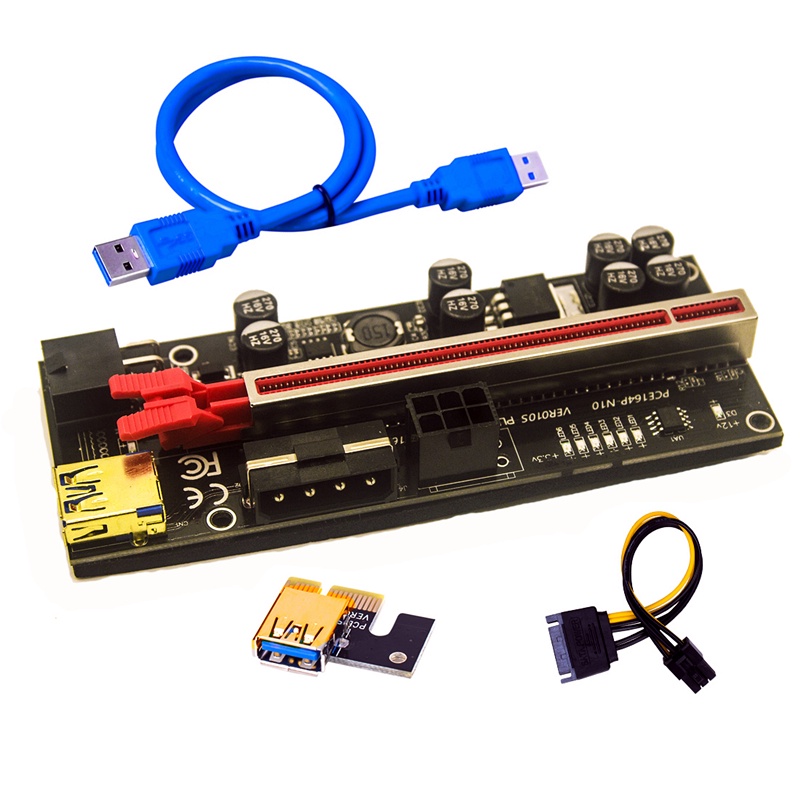 6 LED Riser VER 010S PCI-E PCIE Riser For Video Card PCI Express ...