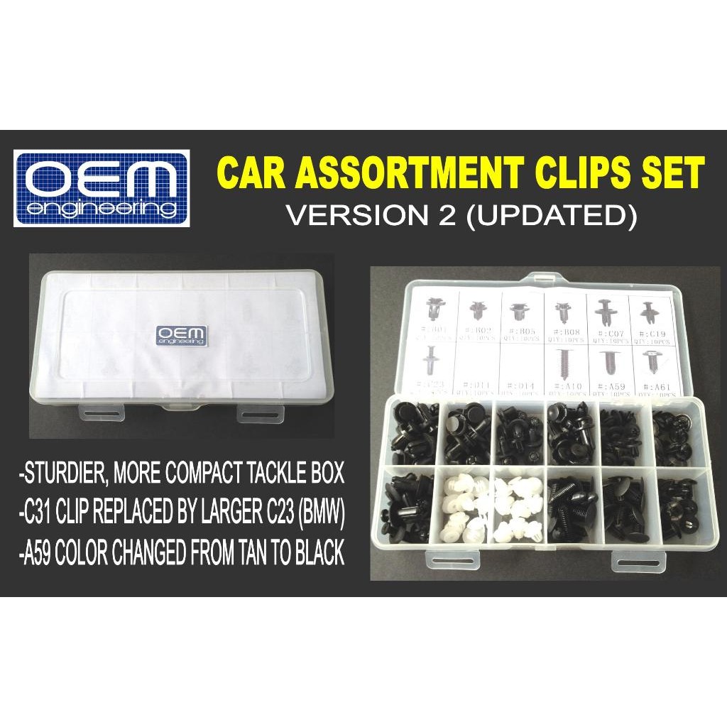 OEM Engineering Replacement Car Clips Assrtmnt Set Type A | Shopee ...