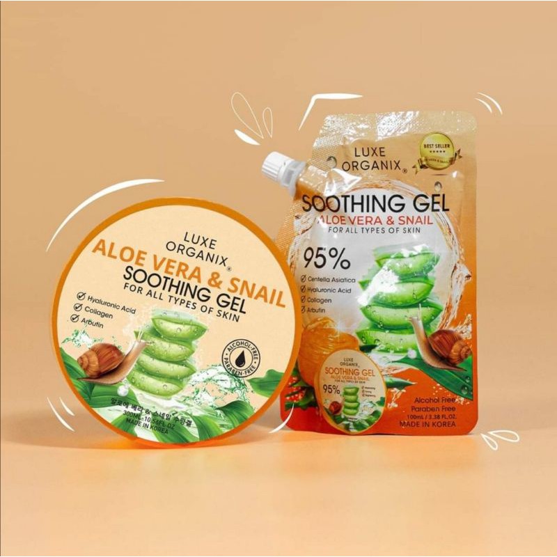 Luxe Organix Aloe Vera And Snail Soothing Gel [new Packaging] Shopee Philippines