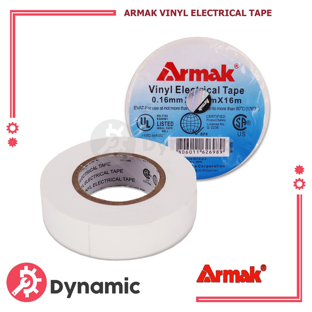 Armak Vinyl Electrical Tape 0.16mm X 19mm X 16m Big Insulation Tape ...