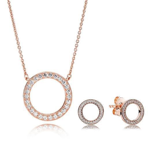 Rose gold pandora on sale set