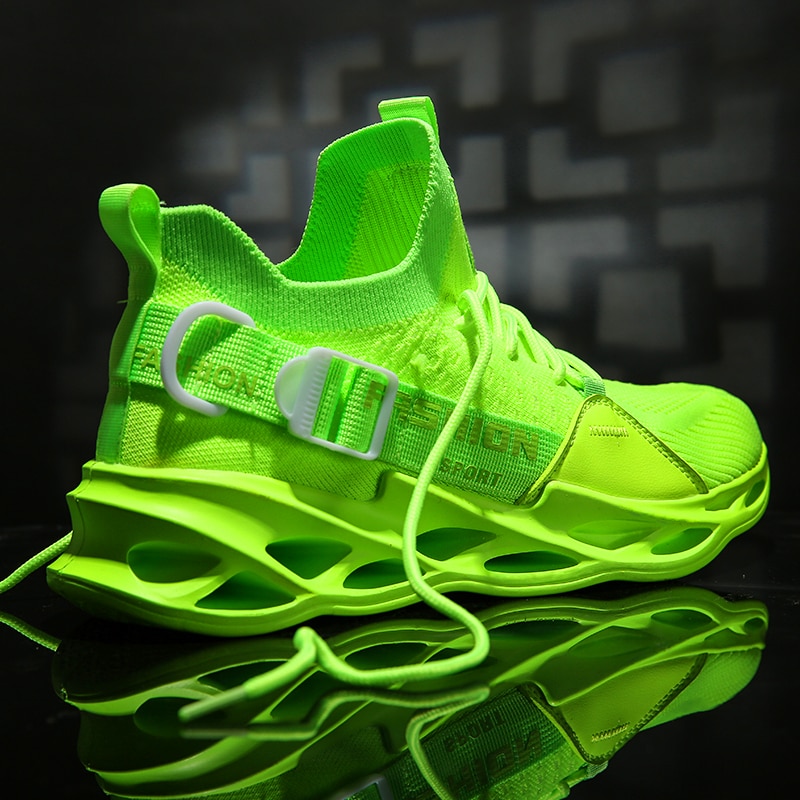 Green hot sale rubber shoes