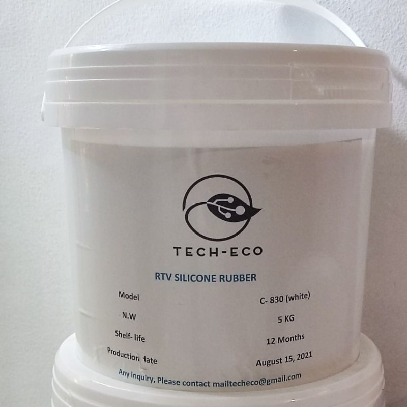 White Pink RTV Silicone Liquid Rubber 5 kilo Tin Cure Free Catalyst for ...