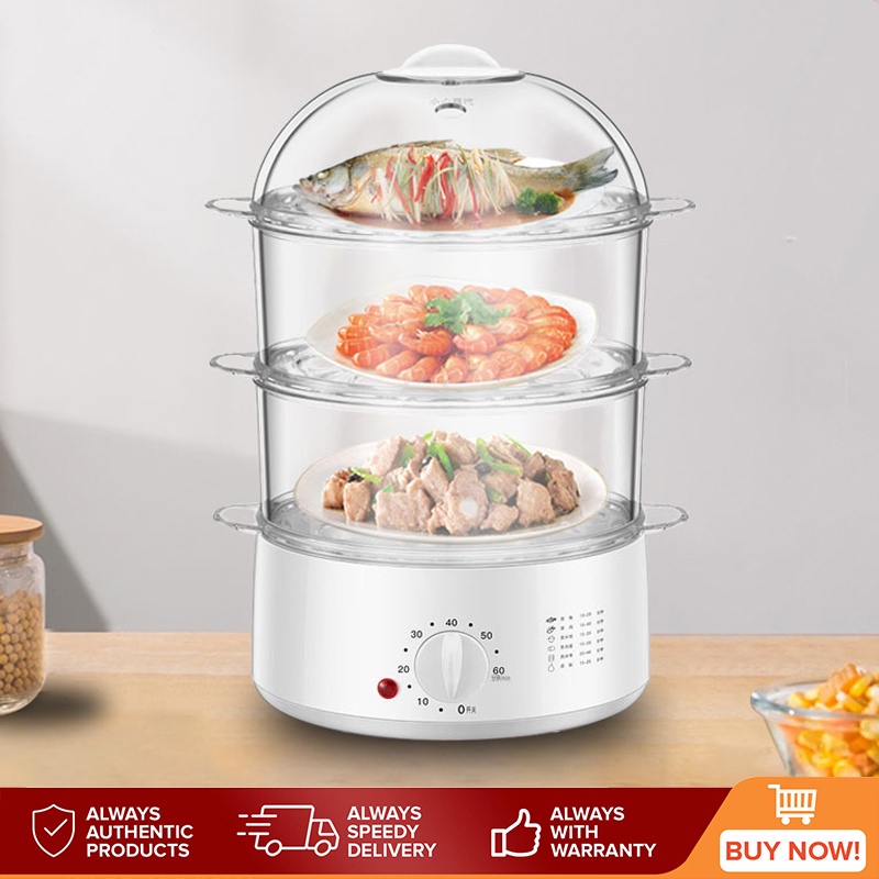 siomai steamer electric ⚘Electric steamer household 3layer siumai