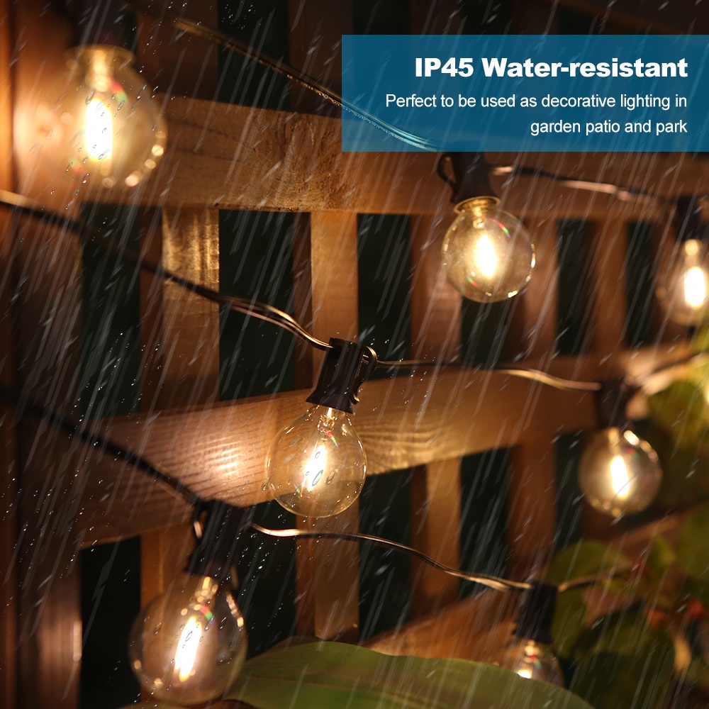 【Local Supply】Solar waterproof G40 LED String Light Outdoor Light USB