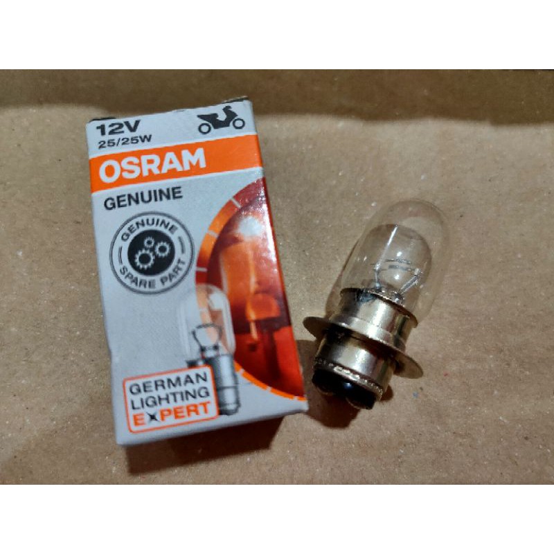 OSRAM GENUINE HEADLIGHT BULB 12V 25/25W (MIO/XRM/HONDA/RAIDERJ/RUSSI ...