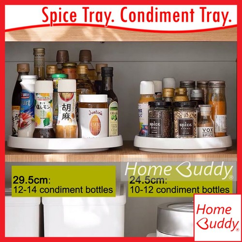 Spice Tray 360 Rotary Storage Rack Kitchen Seasoning Bottle Rack Fruit ...