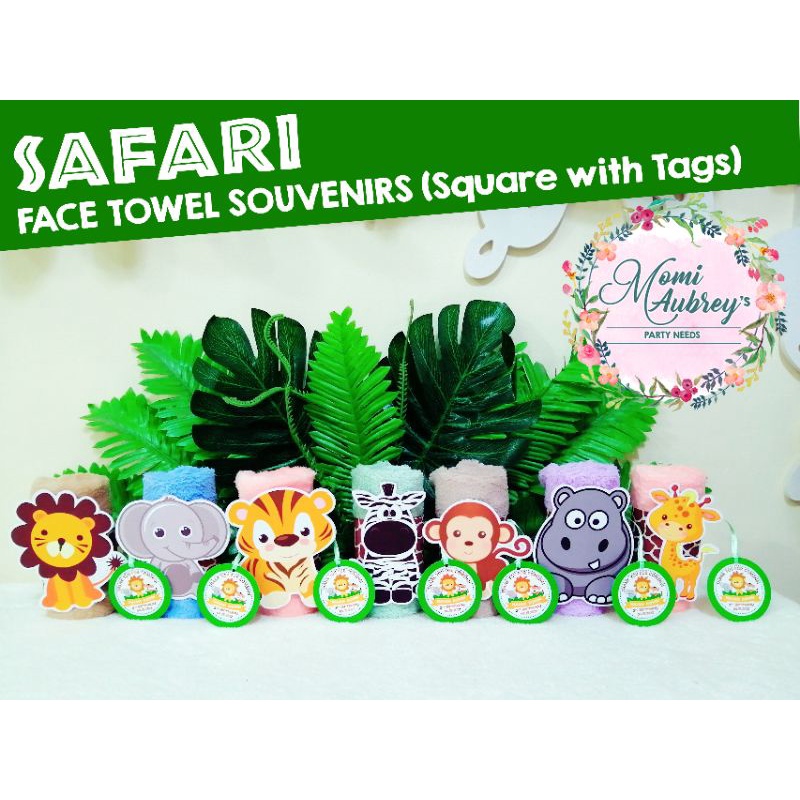 Safari Animals v1 Face Towel Souvenirs / Giveaways Shopee Philippines