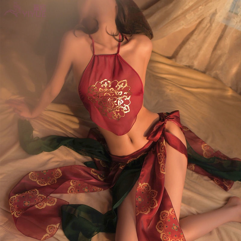 Large Size Sexy Lingerie Bellyband Style Chinese Temptation Hanfu Pajamas Hot Retro Female