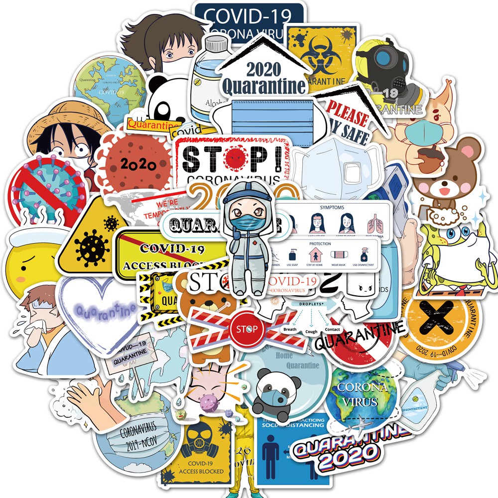 50PCS isolation graffiti stickers DIY Skateboard Fridge Phone Guitar ...