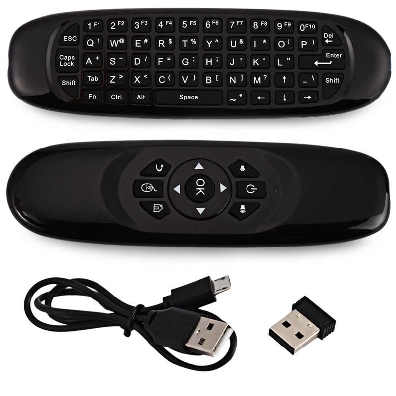 C120 2.4GHz Wireless QWERTY Keyboard+Air Mouse + Remote Control for ...