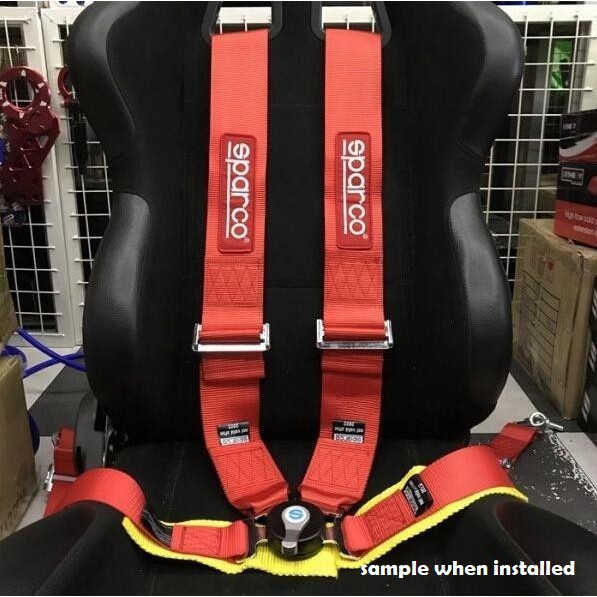Sparco Belt 2 Inch Black 3Pt Dbl Rel