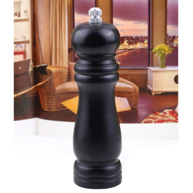 Pepper Mill wooden 6 inches (black) kitchen salt chili - pepper Mill ...