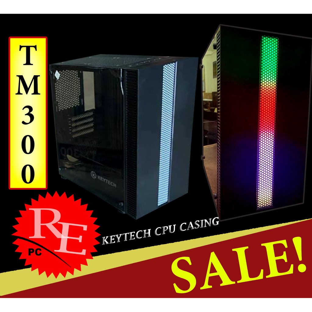 Keytech tm300 Tempered Glass Gaming Desktop pc case | Shopee Philippines