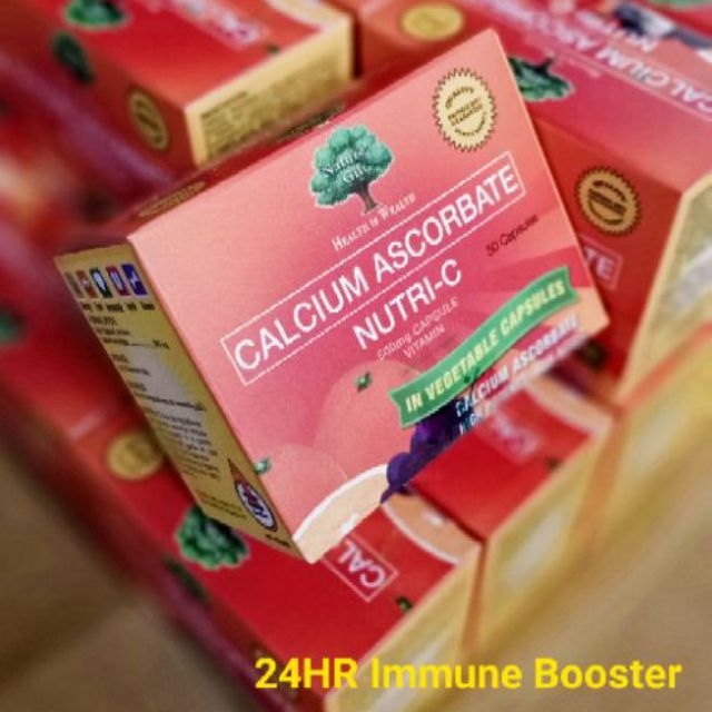 Authentic NutriC (Calcium Ascorbate) 500mg Capsule Vitamin Shopee