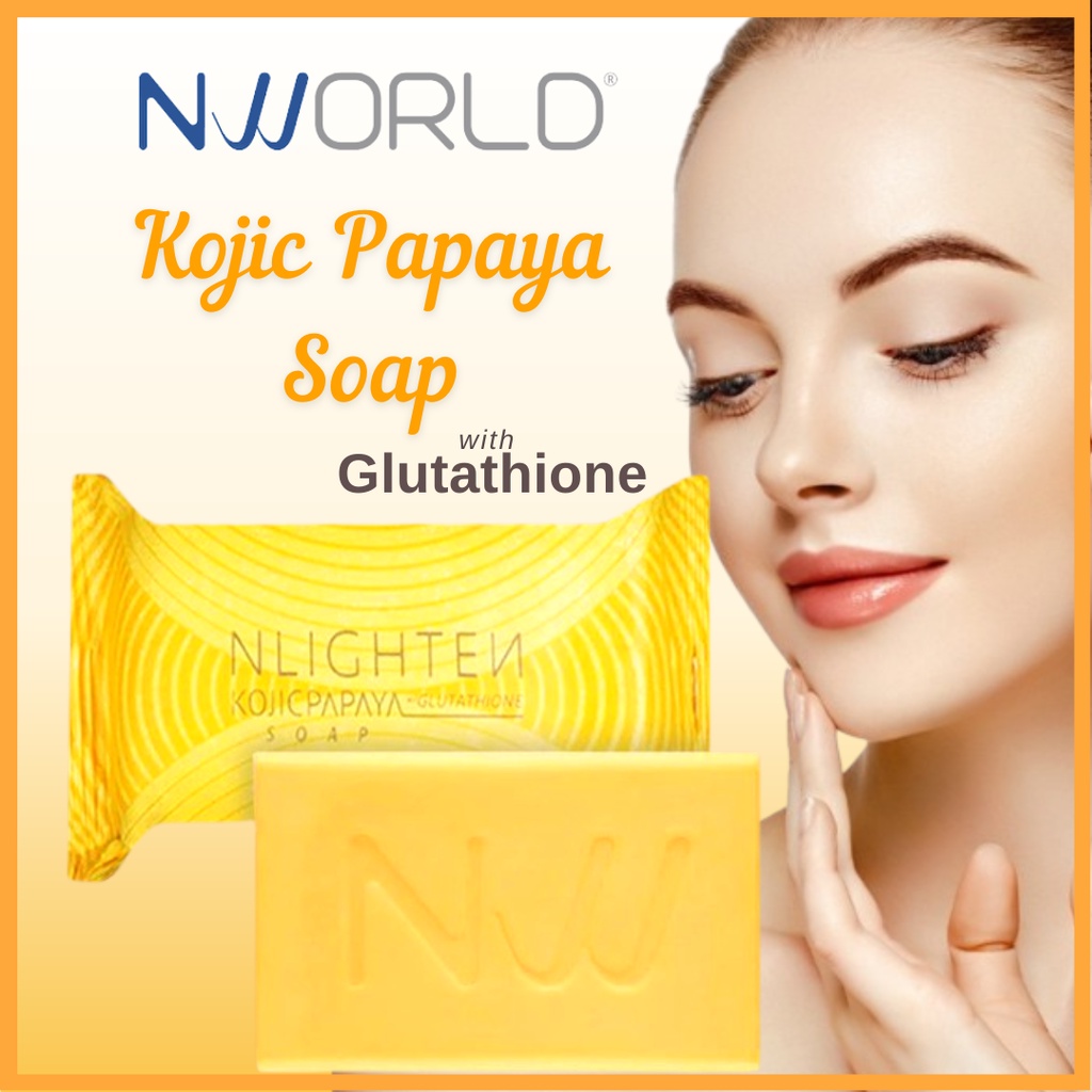 NLIGHTEN KOJIC PAPAYA WITH GLUTATHIONE SOAP | DARK SPOTS | ACNE MARK ...